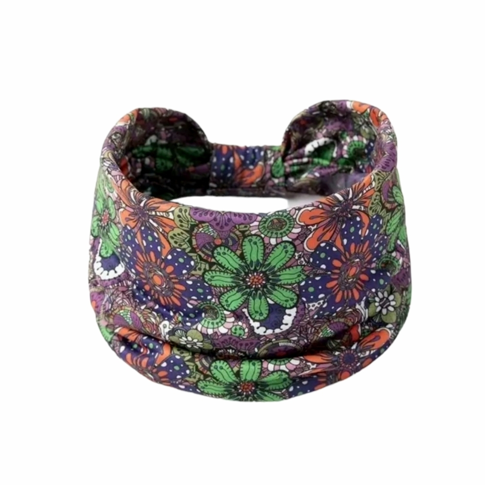 Jade Garden Aztec Boho Headband Sporty Yoga Bohemian style Hairband Floral - Picture 2 of 2